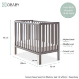 Bantam Space Saver Cot - Taupe Grey