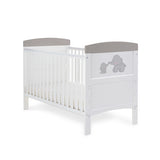 Grace Inspire Cot Bed - Me & Mini Me Elephants - Grey