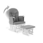 Wooden Gliding Nursery Chair with gliding stool