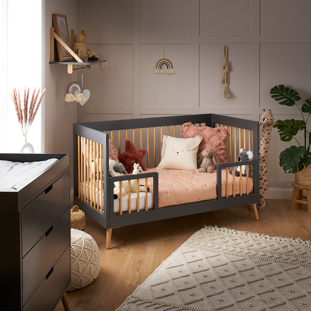 Maya Toddler Bed, with natural & slate