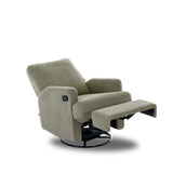 Madison Swivel Glider Recliner Chair - Teddy Fabric Olive