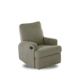 Madison Swivel Glider Recliner Chair - Teddy Fabric Olive