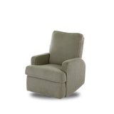 Madison Swivel Glider Recliner Chair - Teddy Fabric Olive