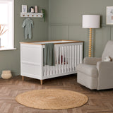 Orla Cot Bed - White with Oak