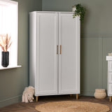 Orla Wardrobe - White with Oak