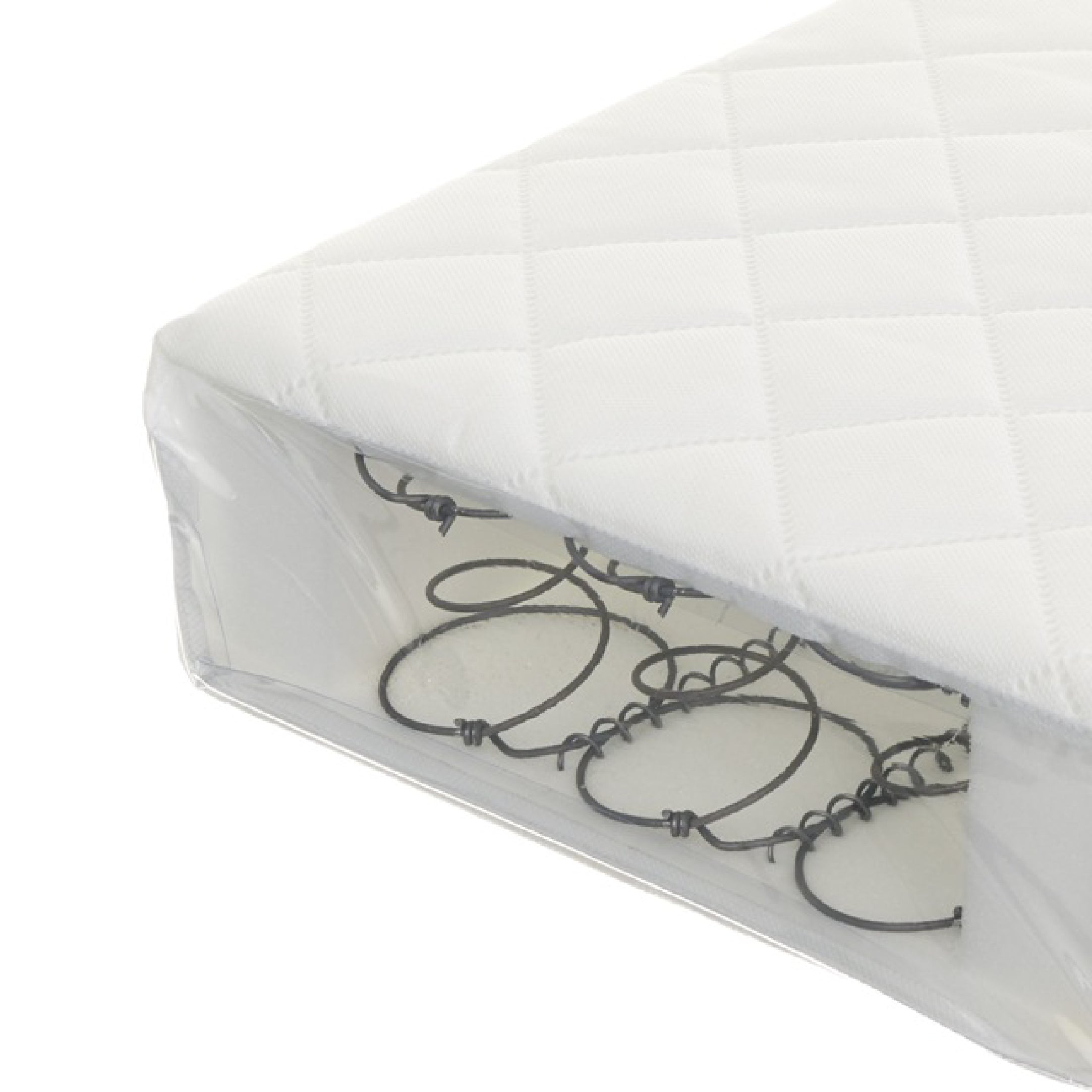 Sprung Mattress for cot bed with padded cover. 